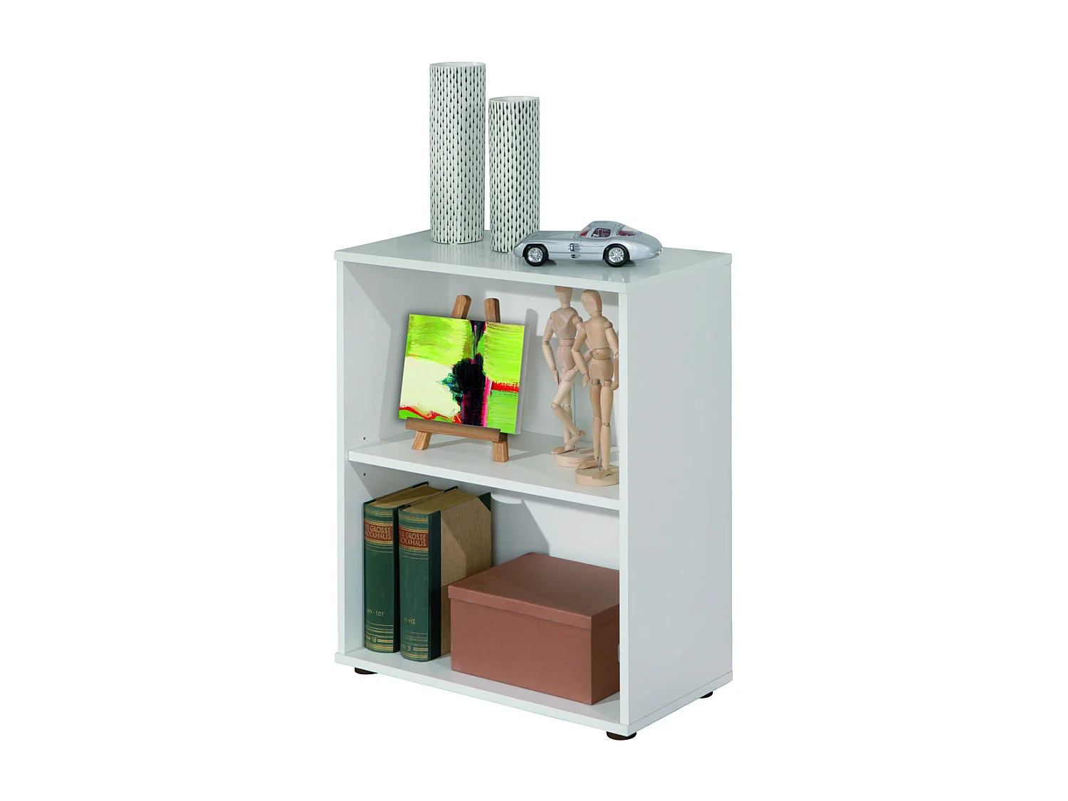 Ace Étagère 2 tablettes de rangement, blanc.