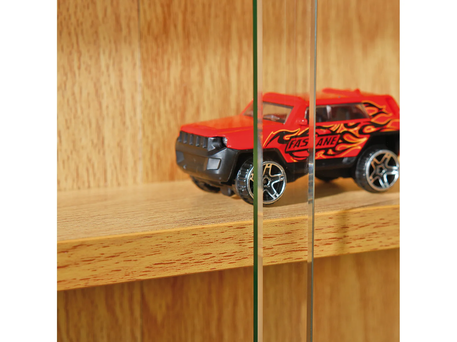 Comit Vitrine murale, 2 portes vitrées, imitation hêtre.