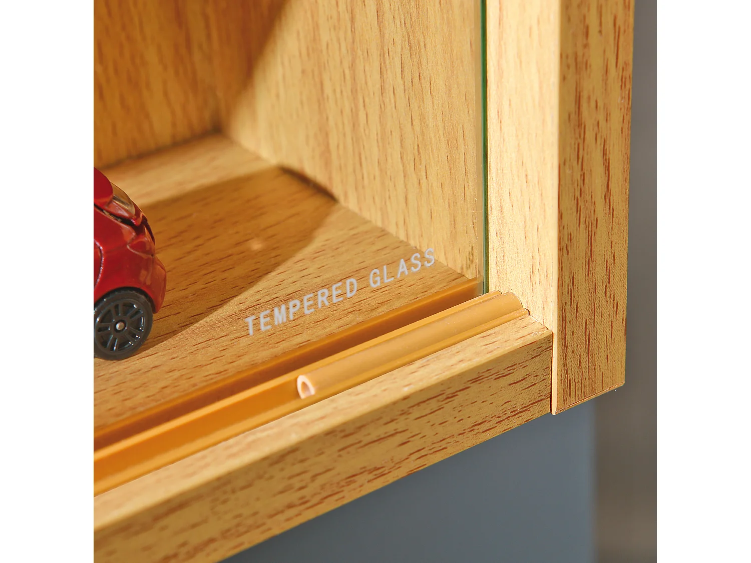 Comit Vitrine murale, 2 portes vitrées, imitation hêtre.