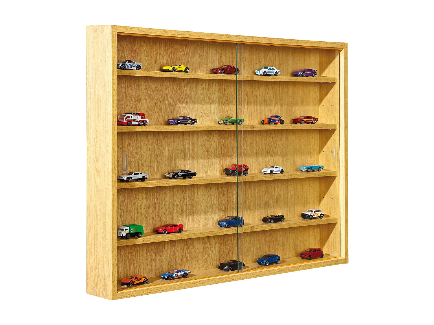 Comit Vitrine murale, 2 portes vitrées, imitation hêtre.