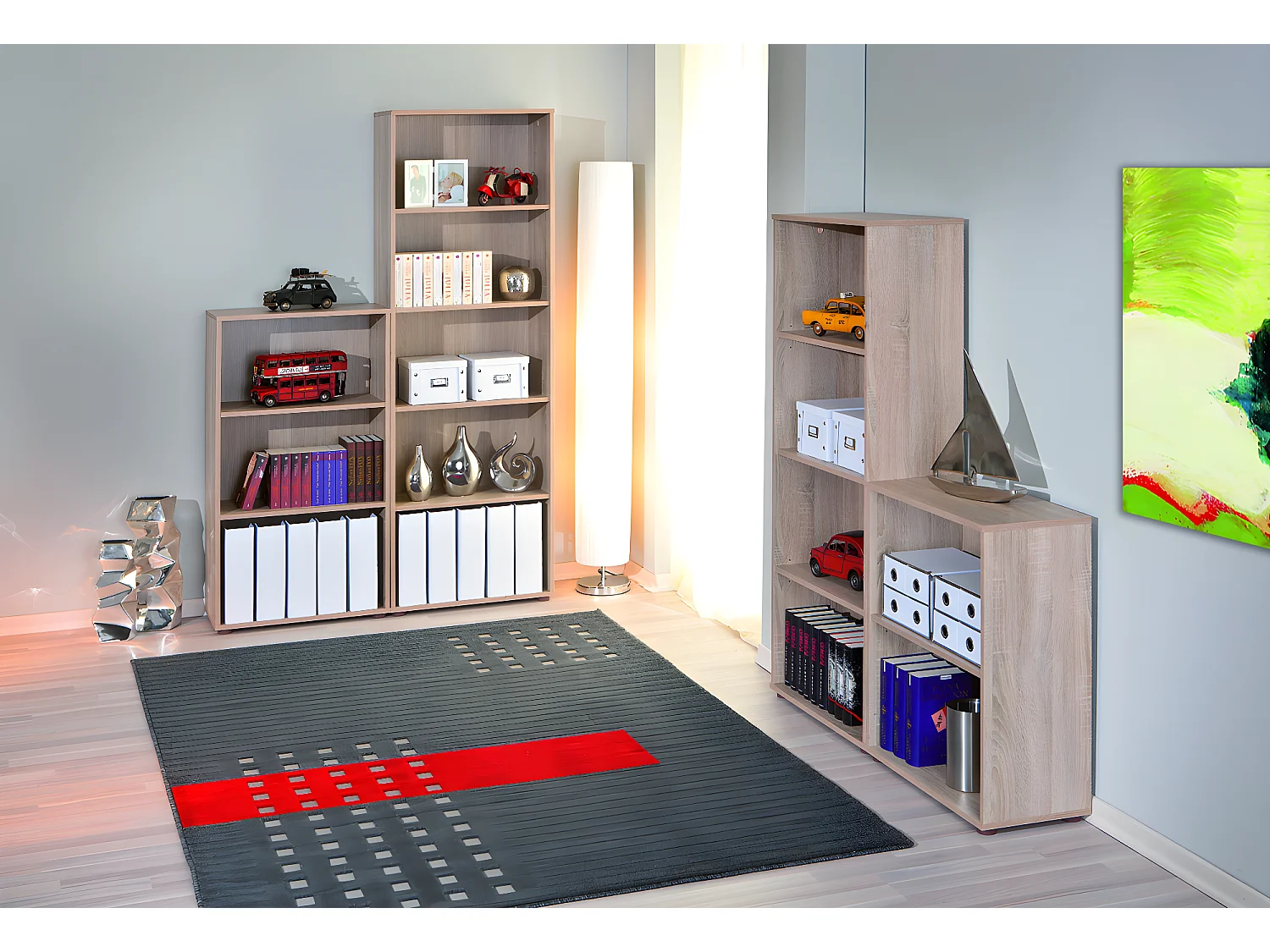 Parim Étagère 3 espaces de rangement, imitation chêne Sonoma.