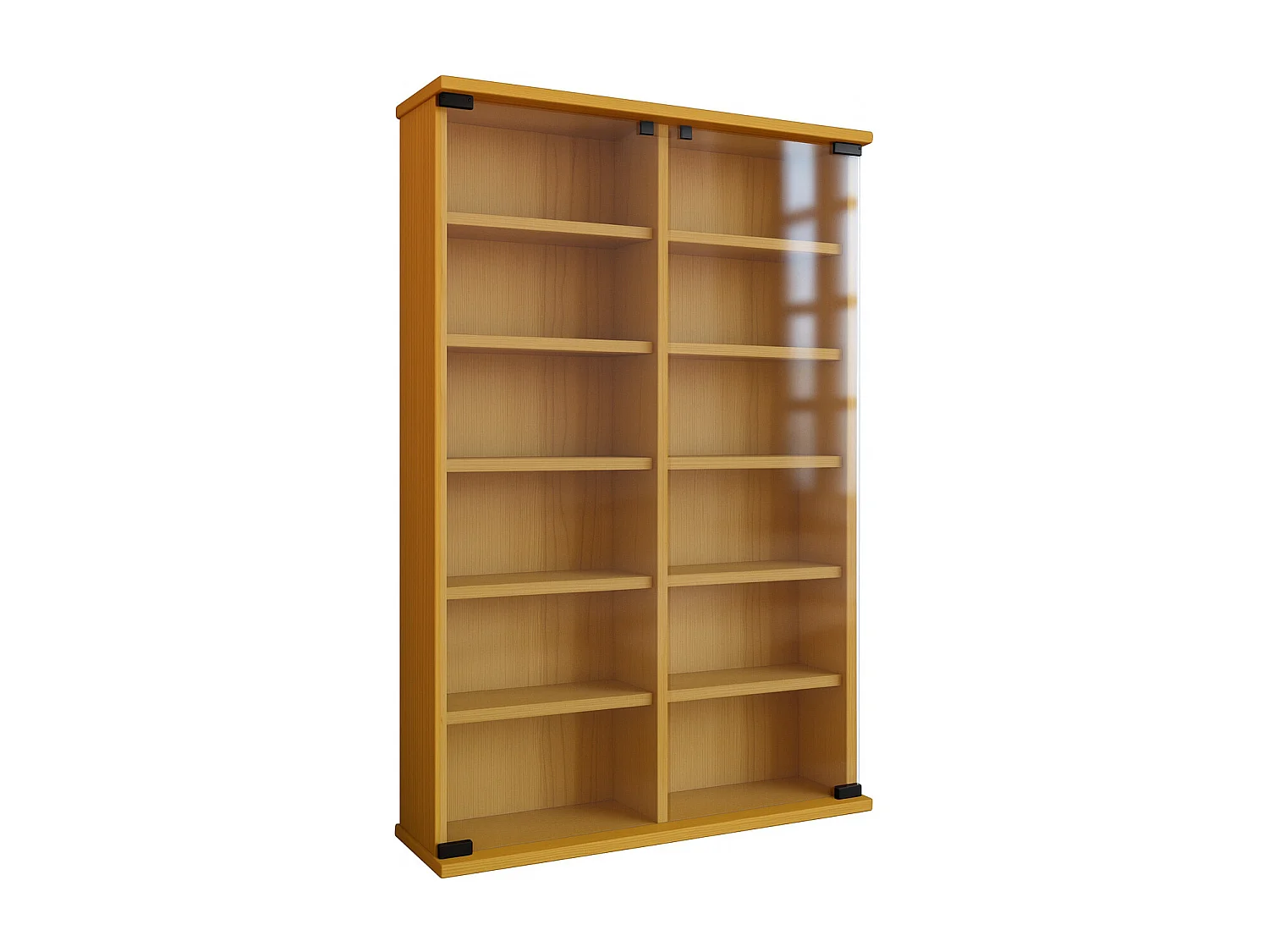 Holz CD DVD Stand Regal Schrank Roma Glastür