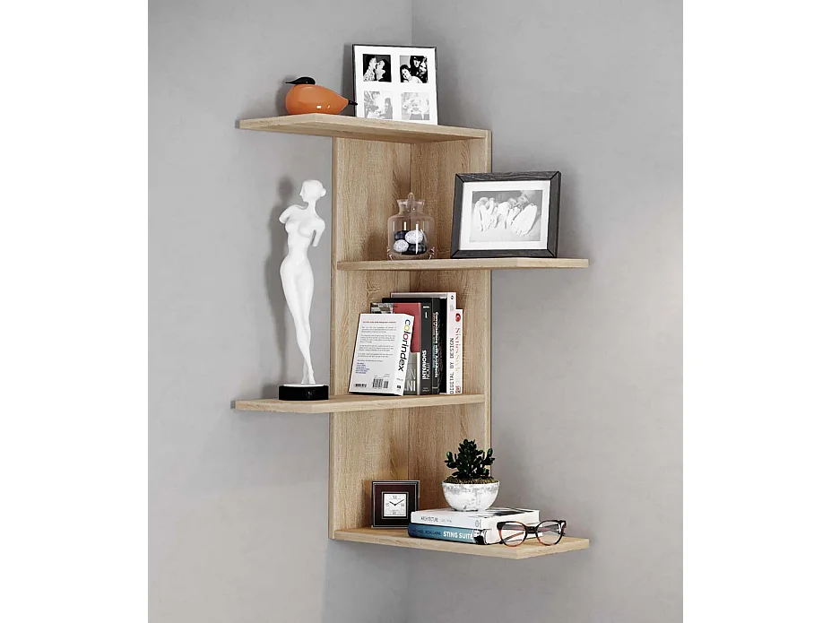 Wall Rack Balos Sonoma Oak H. 77 x W. 45 x D. 45 cm