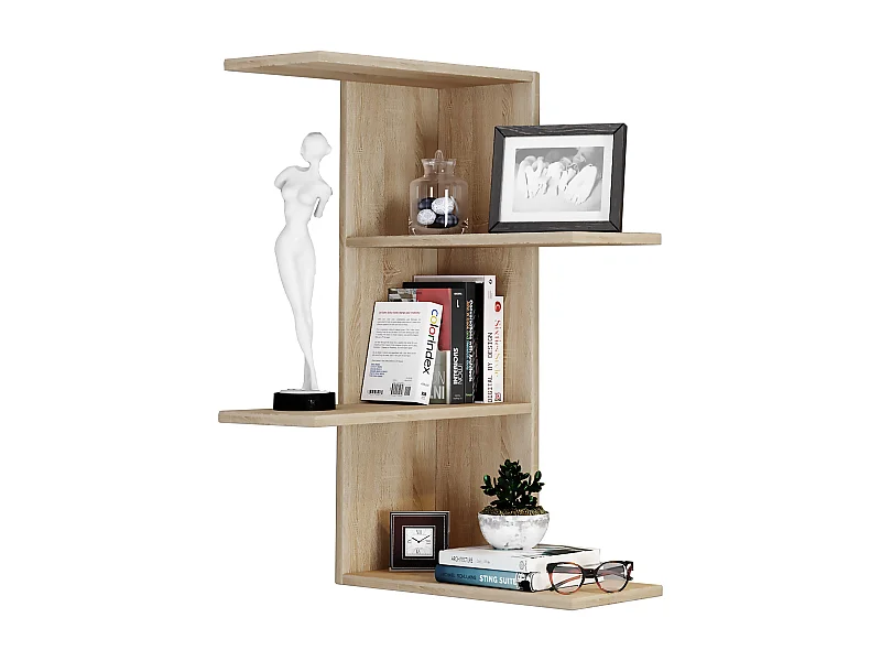 Wall Rack Balos Sonoma Oak H. 77 x W. 45 x D. 45 cm