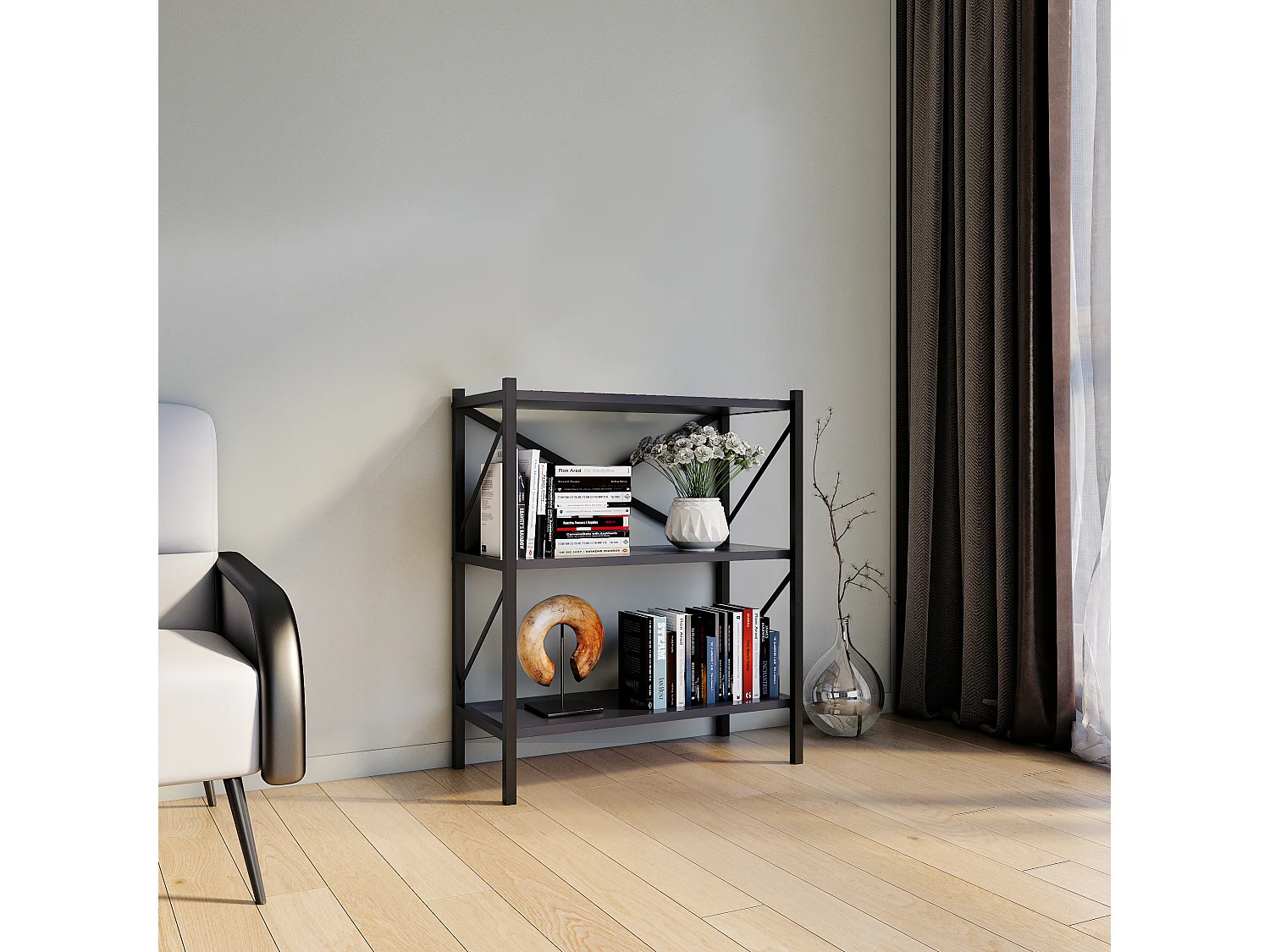 Stand Rack Insasi Anthracite H. 85 x W. 66 x D. 34 cm