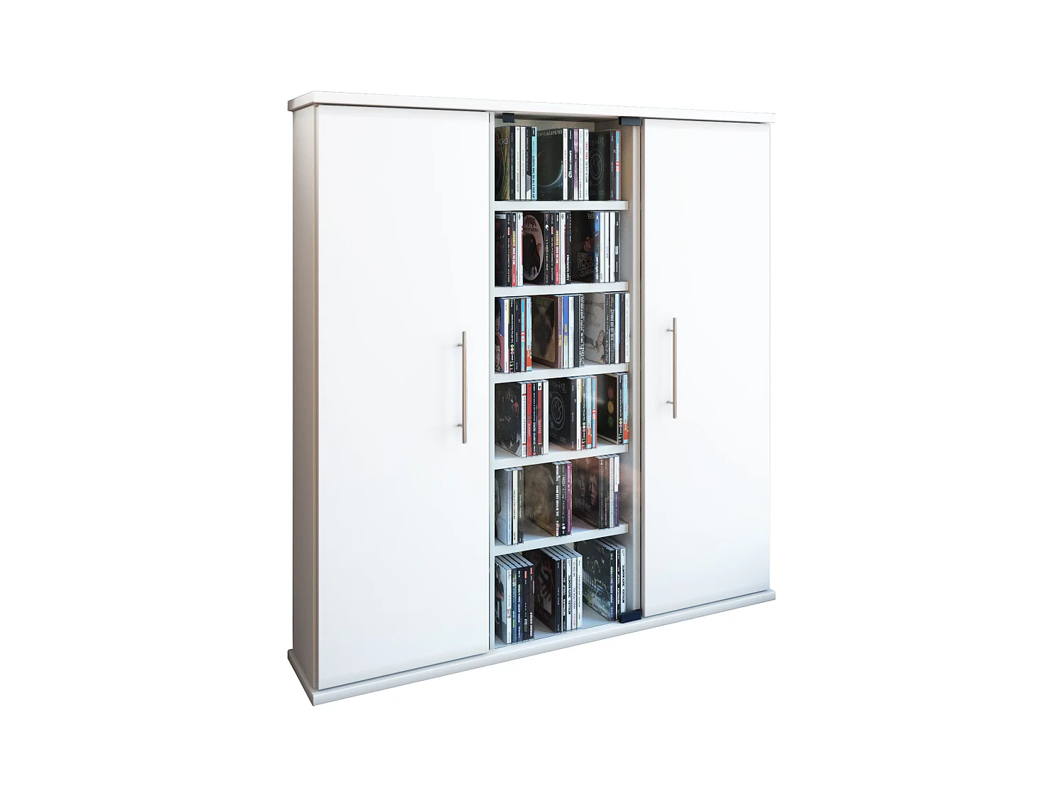 CD / DVD Media Shelf Santo White H. 92 x W. 86 x D. 18 cm