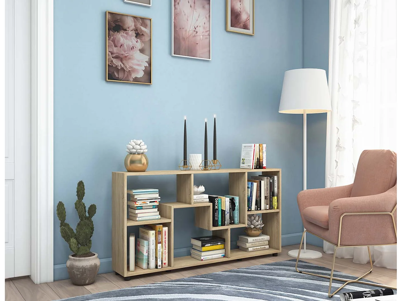 Bois Sideboard Étagère Séparation de pièce Pintal