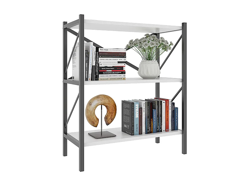 Holz Metall Stand Regal Büro Bücher Insasi 2fach