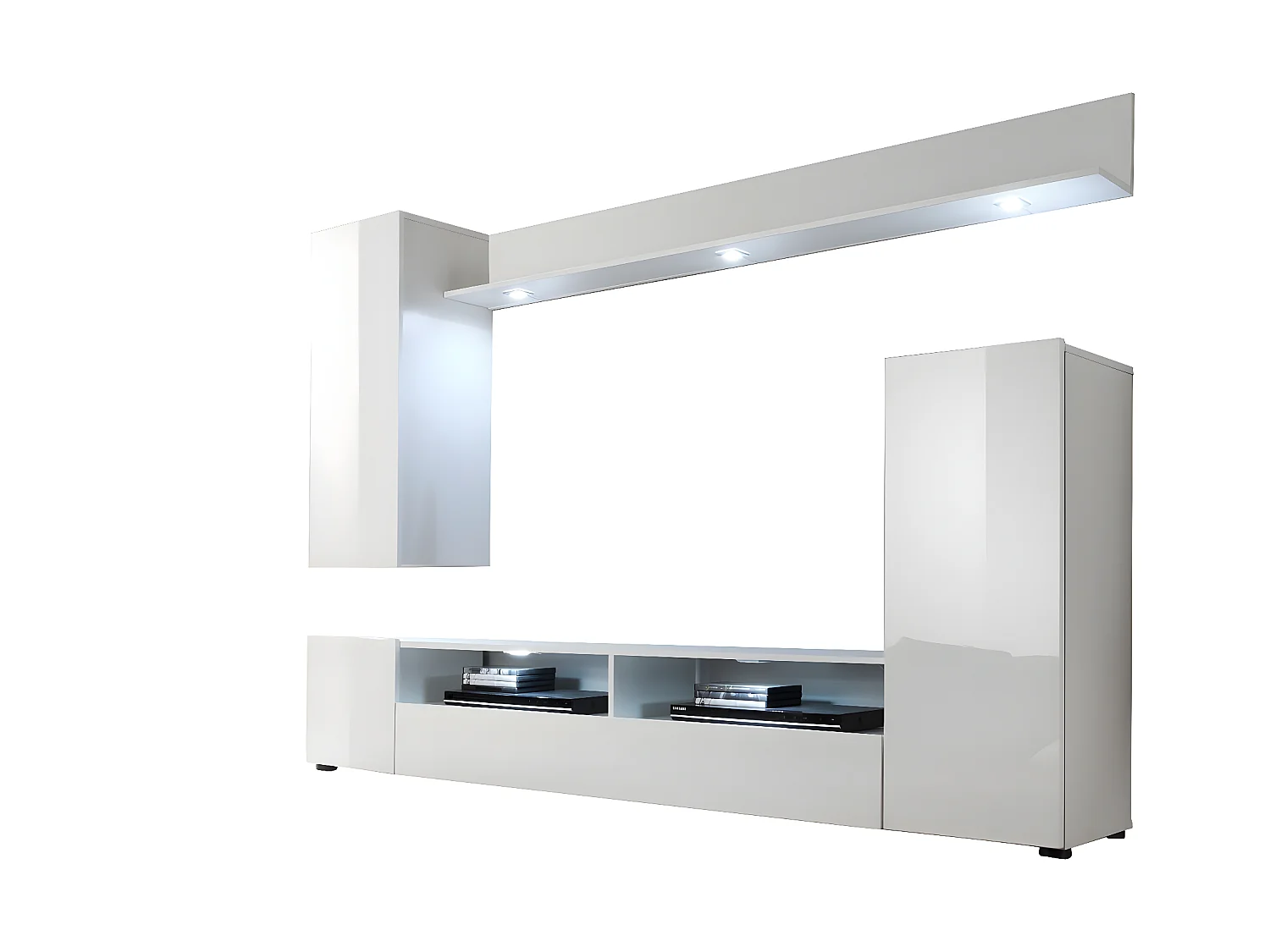 Dos Étagère, blanc, blanc brillant.