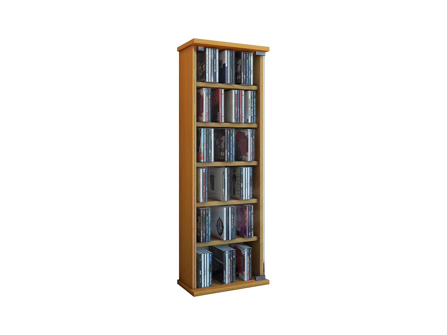 CD / DVD Media Shelf Vetro Book H. 92 x W. 31 x D. 18 cm