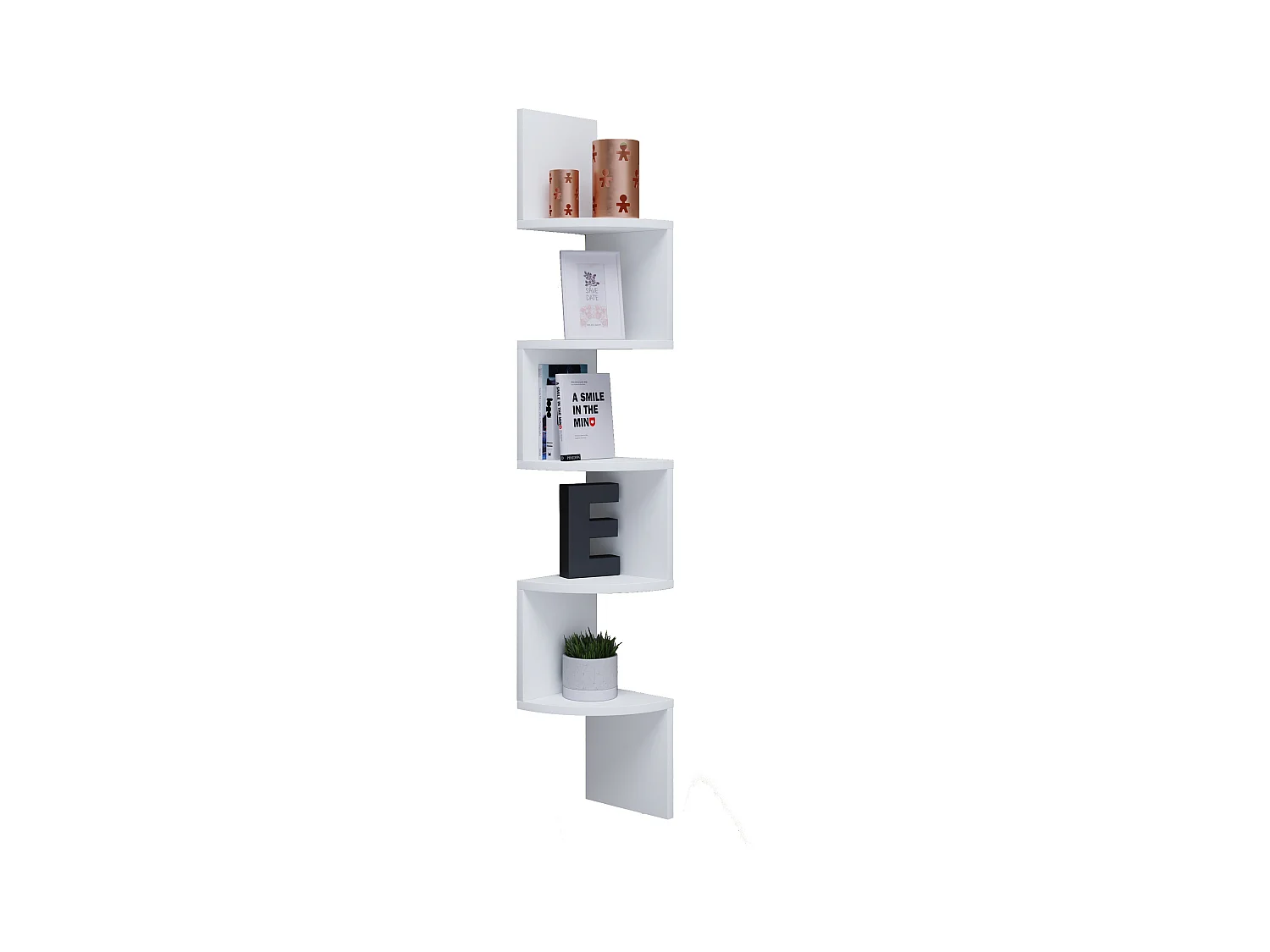 Wall Rack Mintis White H. 123 x W. 20 x D. 20 cm