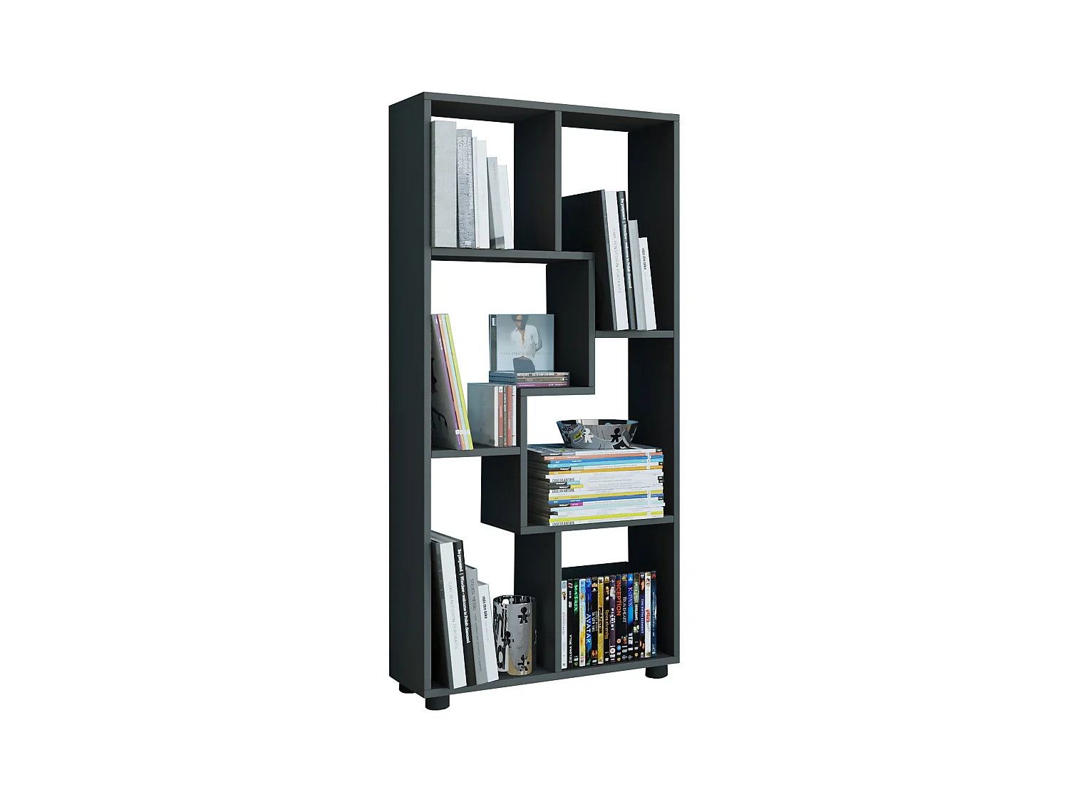 Holz Stand Regal Raumteiler Bücherregal Blina