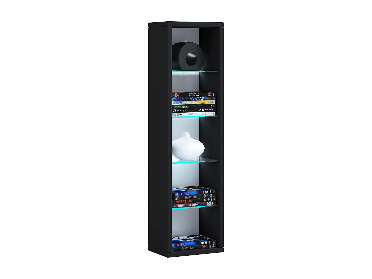 Supporto CD DVD in legno Scaffale decorativo Rasato