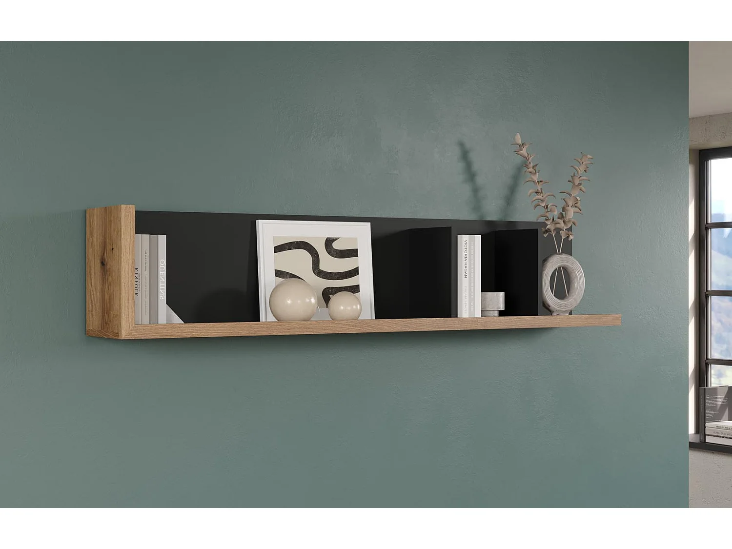 Synnax bibliothèque étagère gris,chêne décor.