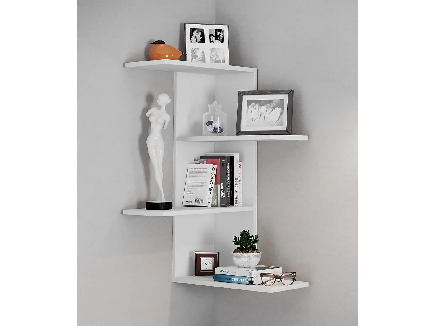 Holz Wandregal Hängeregal Eckregal Regal Balos