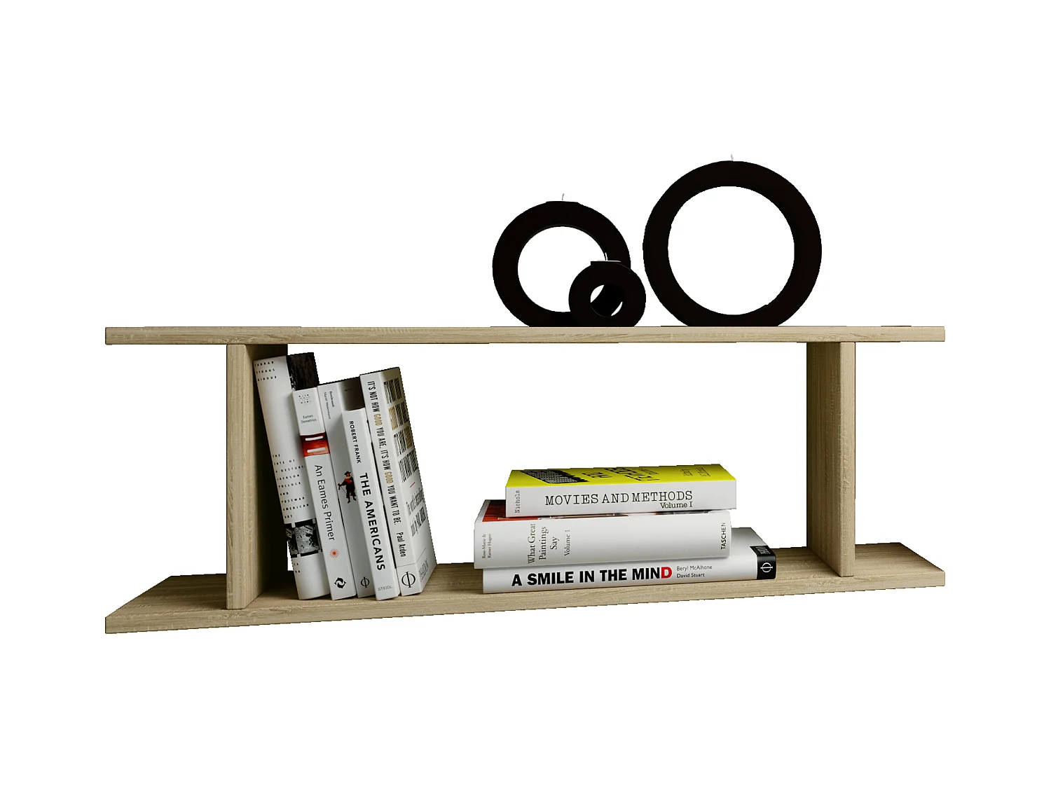 Wall Rack Sirola Sonoma oak (Sägerau) H. 28 x W. 80 x D. 20 cm