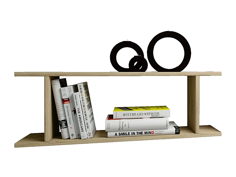 Wall Rack Sirola Sonoma oak (Sägerau) H. 28 x W. 80 x D. 20 cm