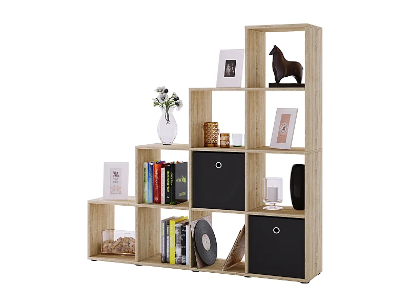 Stand Rack Napoli Sonoma oak (Sägerau) H. 139 x W. 143 x D. 29 cm