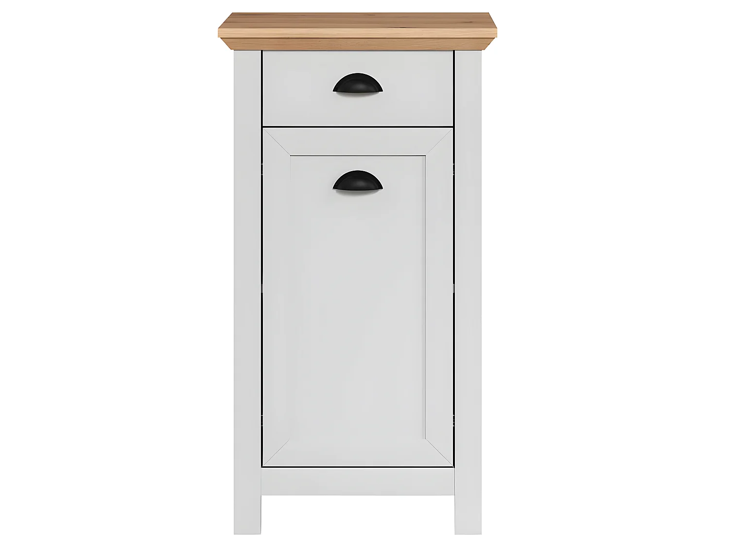 Landside armoire de salle de bain 1 porte, 1 tiroir, gris.