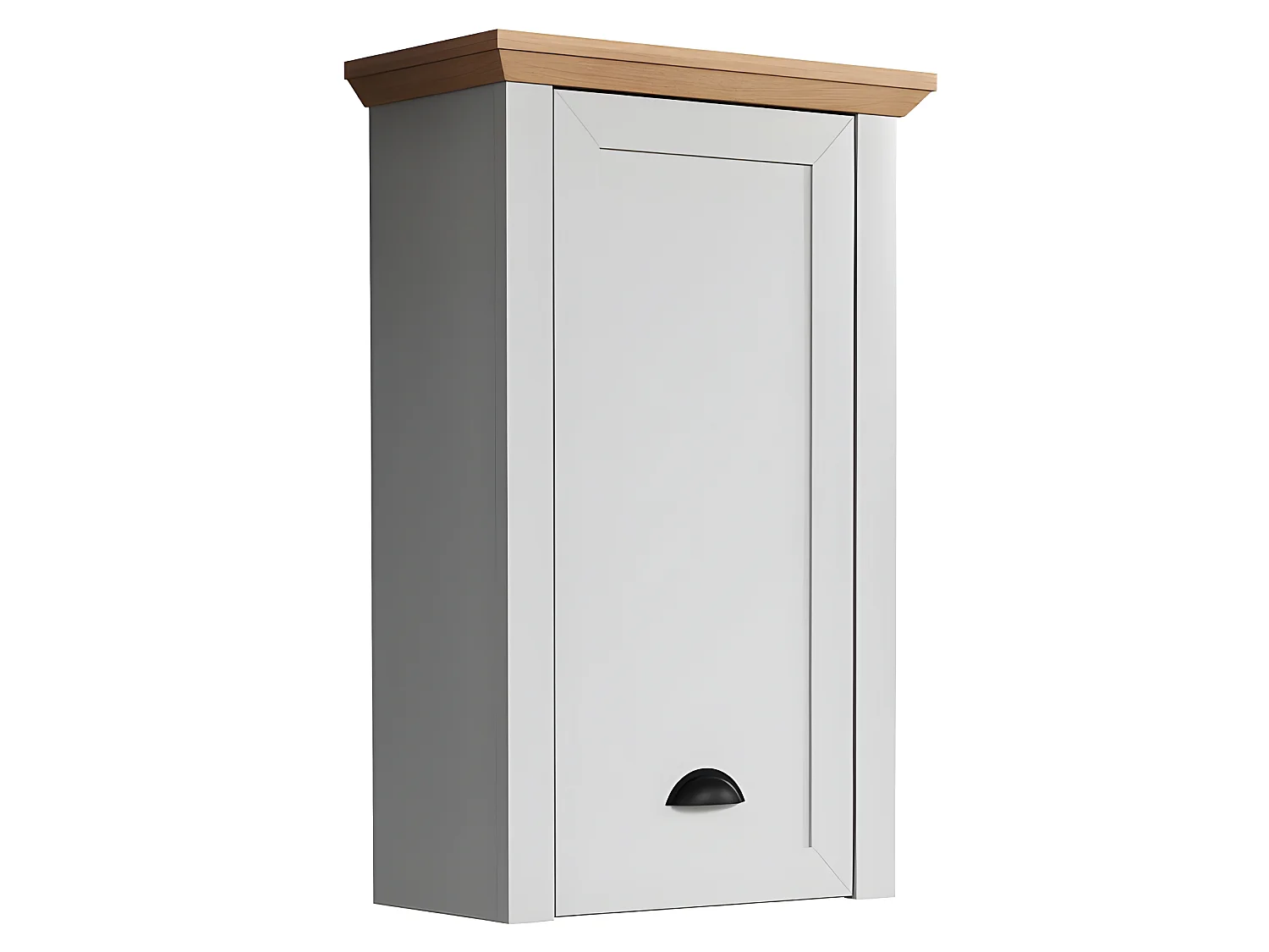 Landside Badschrank Wandaufhang, 1 Tür, grau.