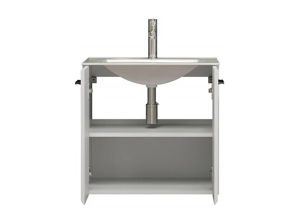 Meuble vasque suspendu en bois MDF 2 portes Randy L 62cm