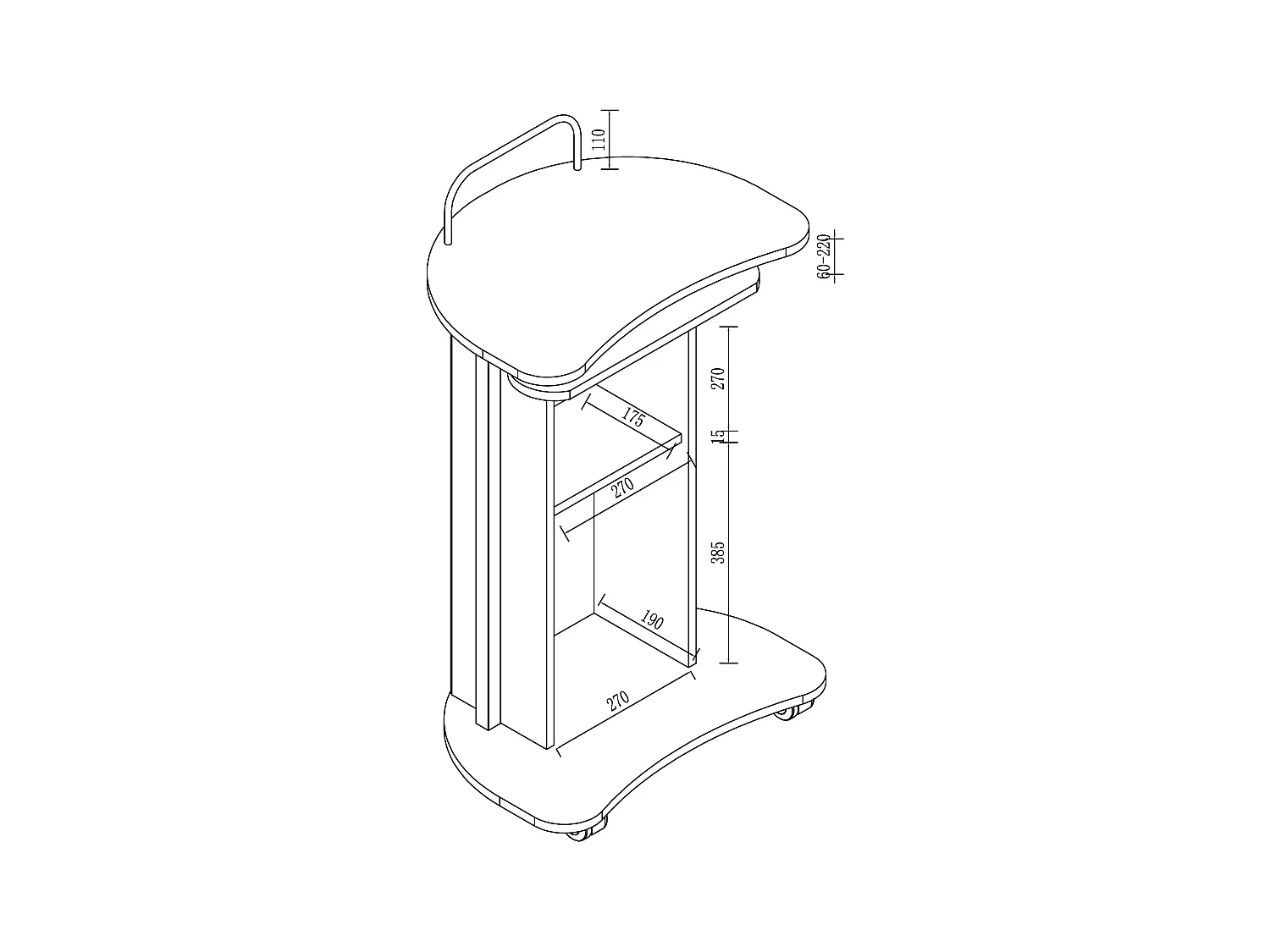 Standing desk Komil White 0