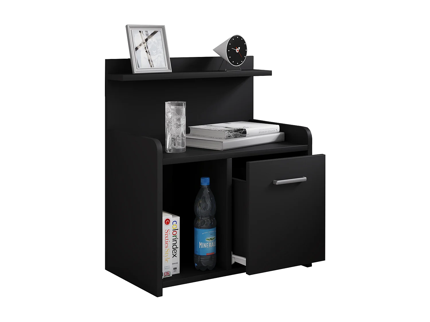 XL Hoher Nachtschrank Nachttisch Schublade Nilasa