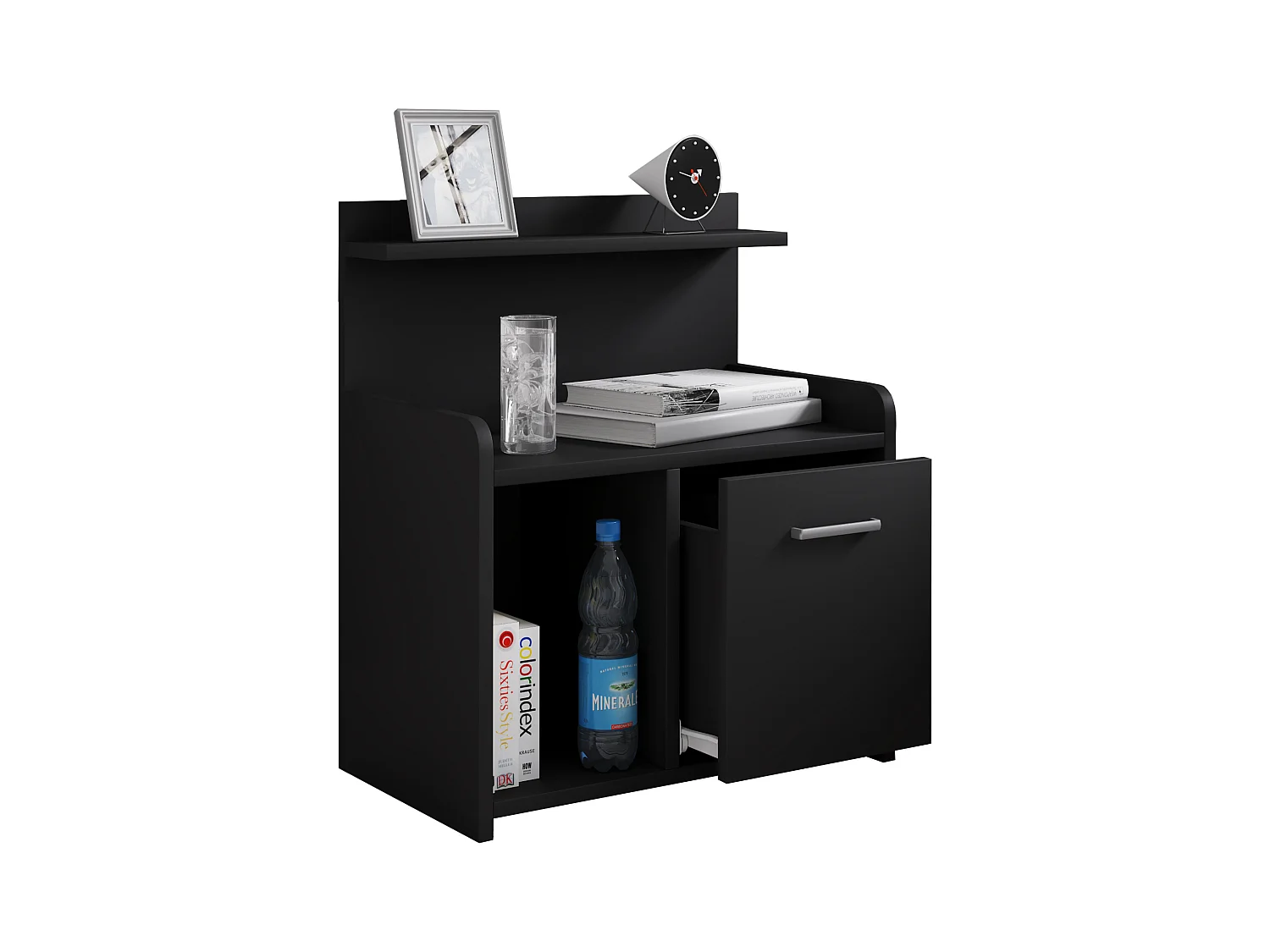 XL Hoher Nachtschrank Nachttisch Schublade Nilasa