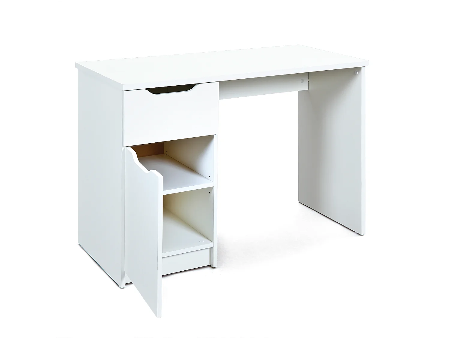 Wung Schreibtisch 1 Schublade, 1 Tür, weiss.