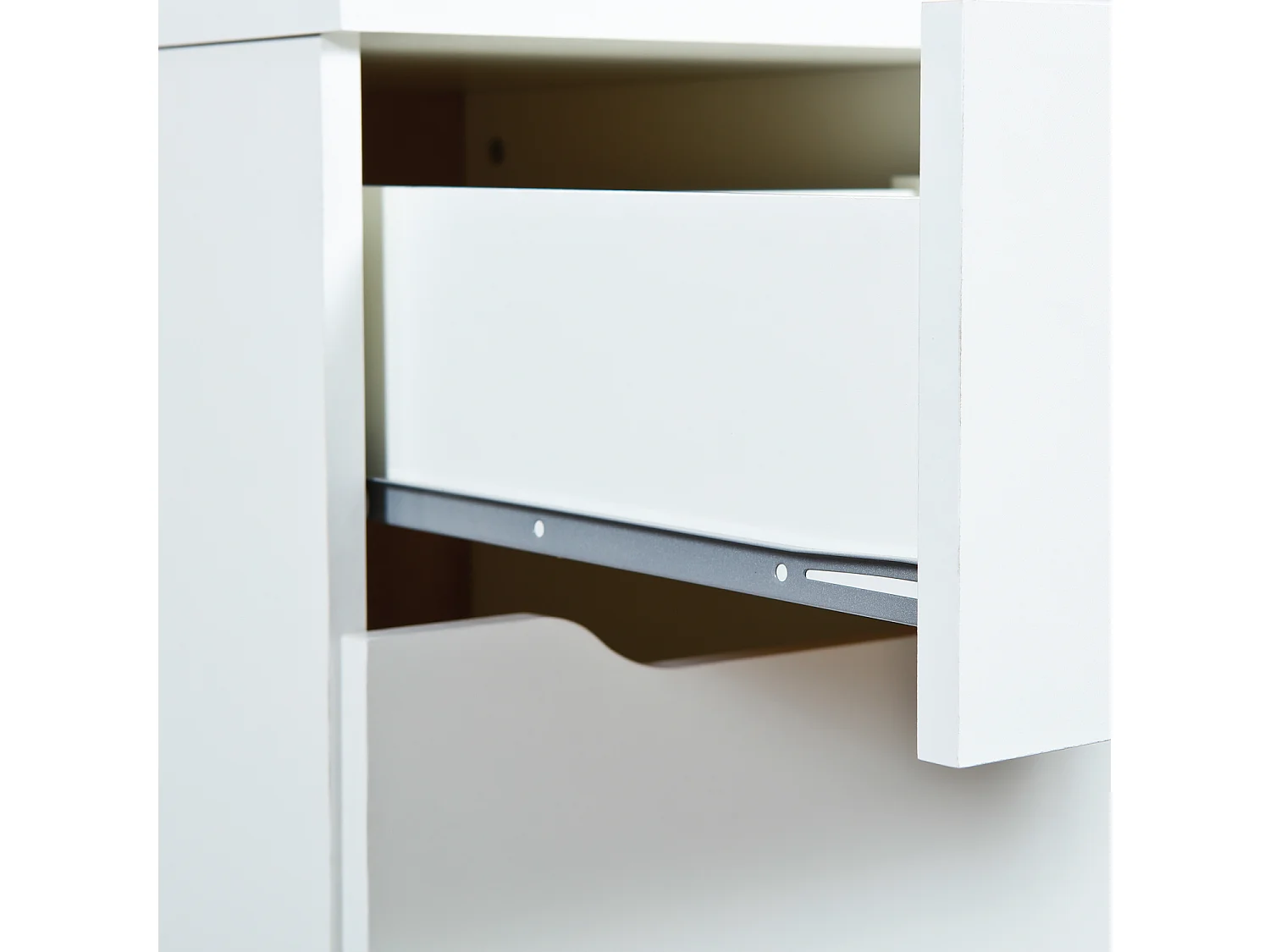 Wung Schreibtisch 1 Schublade, 1 Tür, weiss.