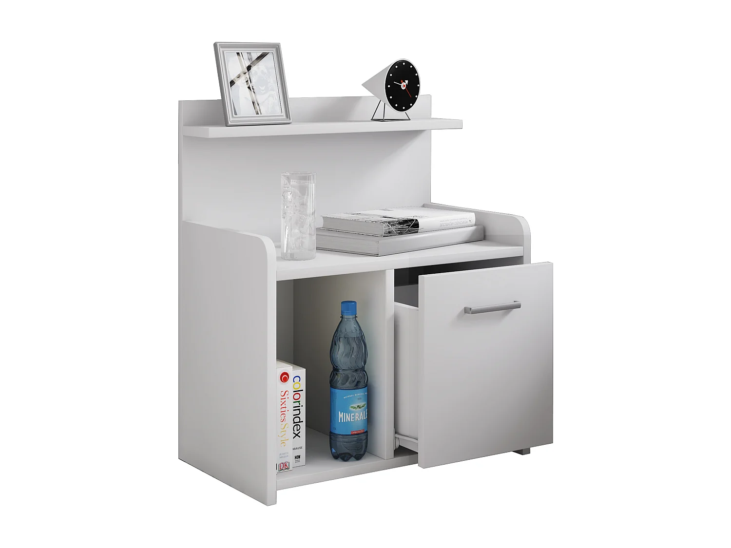 bedside table Nilasa White H. 60 x W. 47 x D. 29 cm