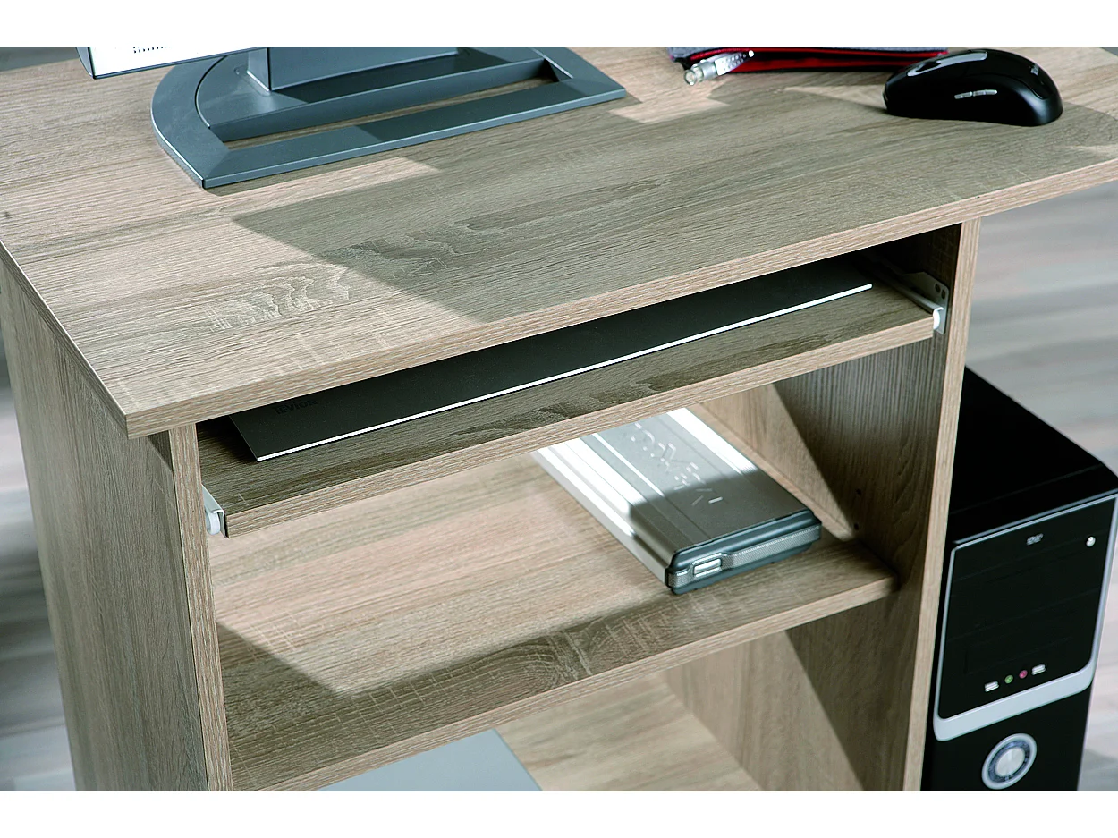 Dusa Schreibtisch 1 Ablage, 1 Tastaturauszug, Sonoma Eiche Dekor.