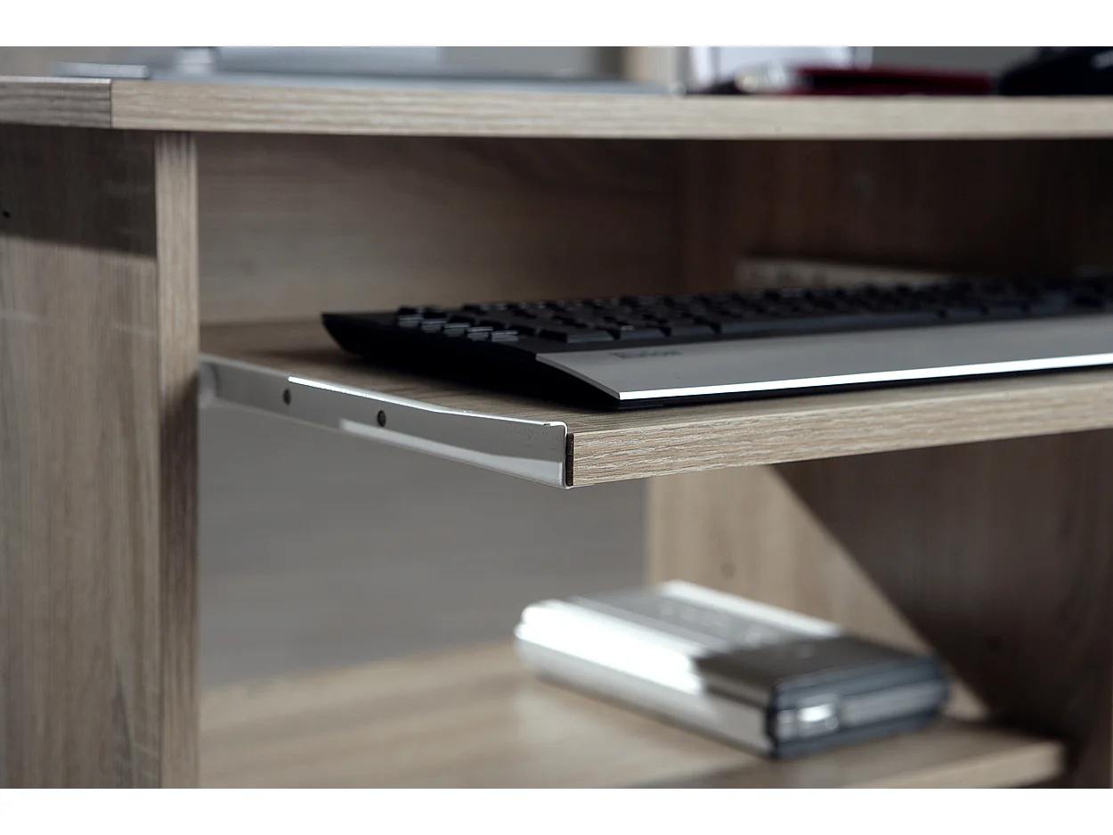 Dusa Schreibtisch 1 Ablage, 1 Tastaturauszug, Sonoma Eiche Dekor.