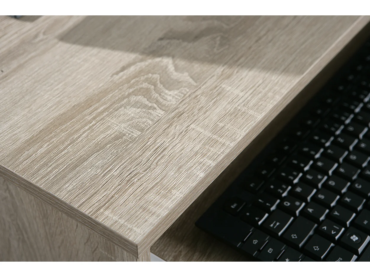 Dusa Bureau 1 tablette, 1 plateau à clavier coulissant, imitation chêne Sonoma.