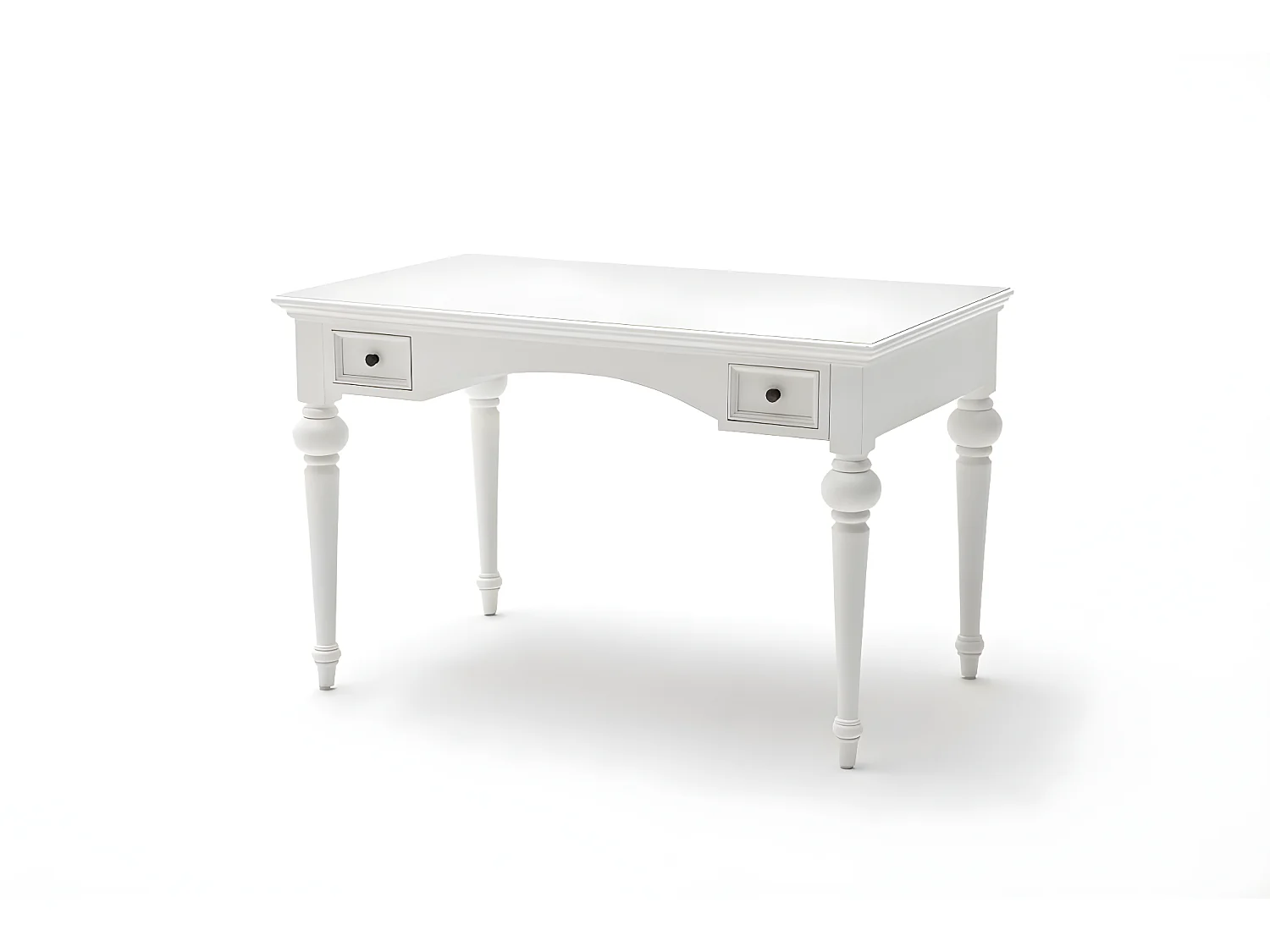 Provence Schreibtisch mit Regalsystem und 2 Schubladen weiss.