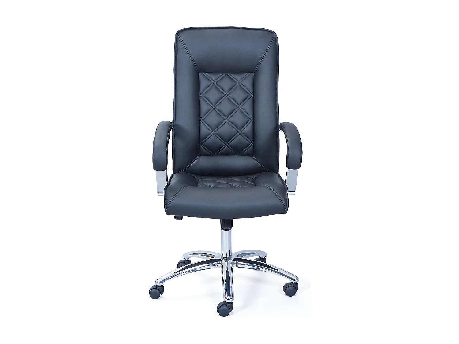 Growi Chaise de bureau en cuir synthétique PU, noir.