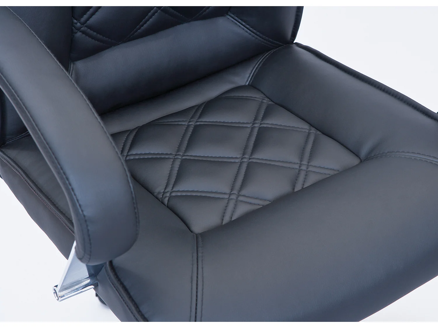 Growi Chaise de bureau en cuir synthétique PU, noir.