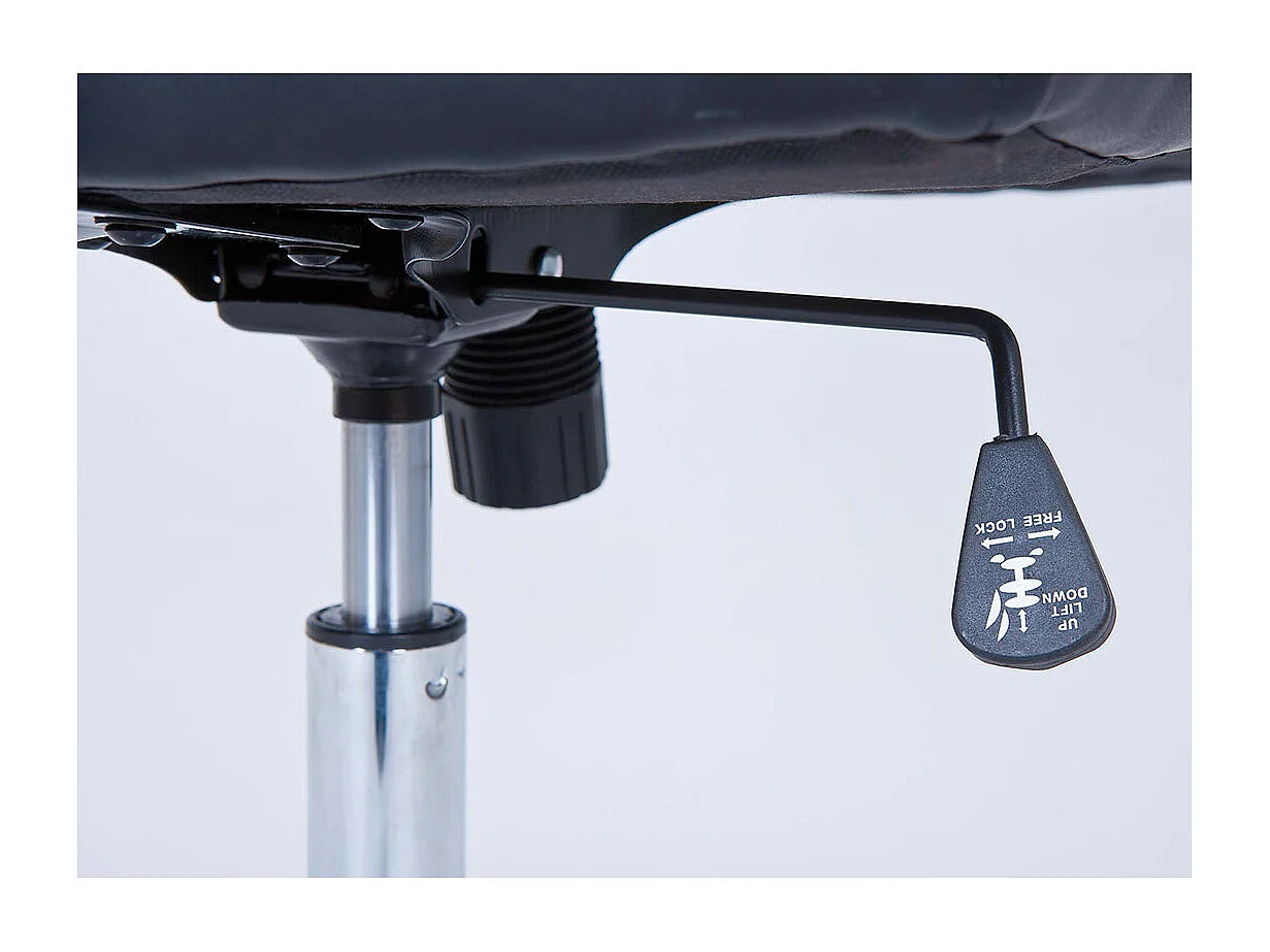 Growi Chaise de bureau en cuir synthétique PU, noir.