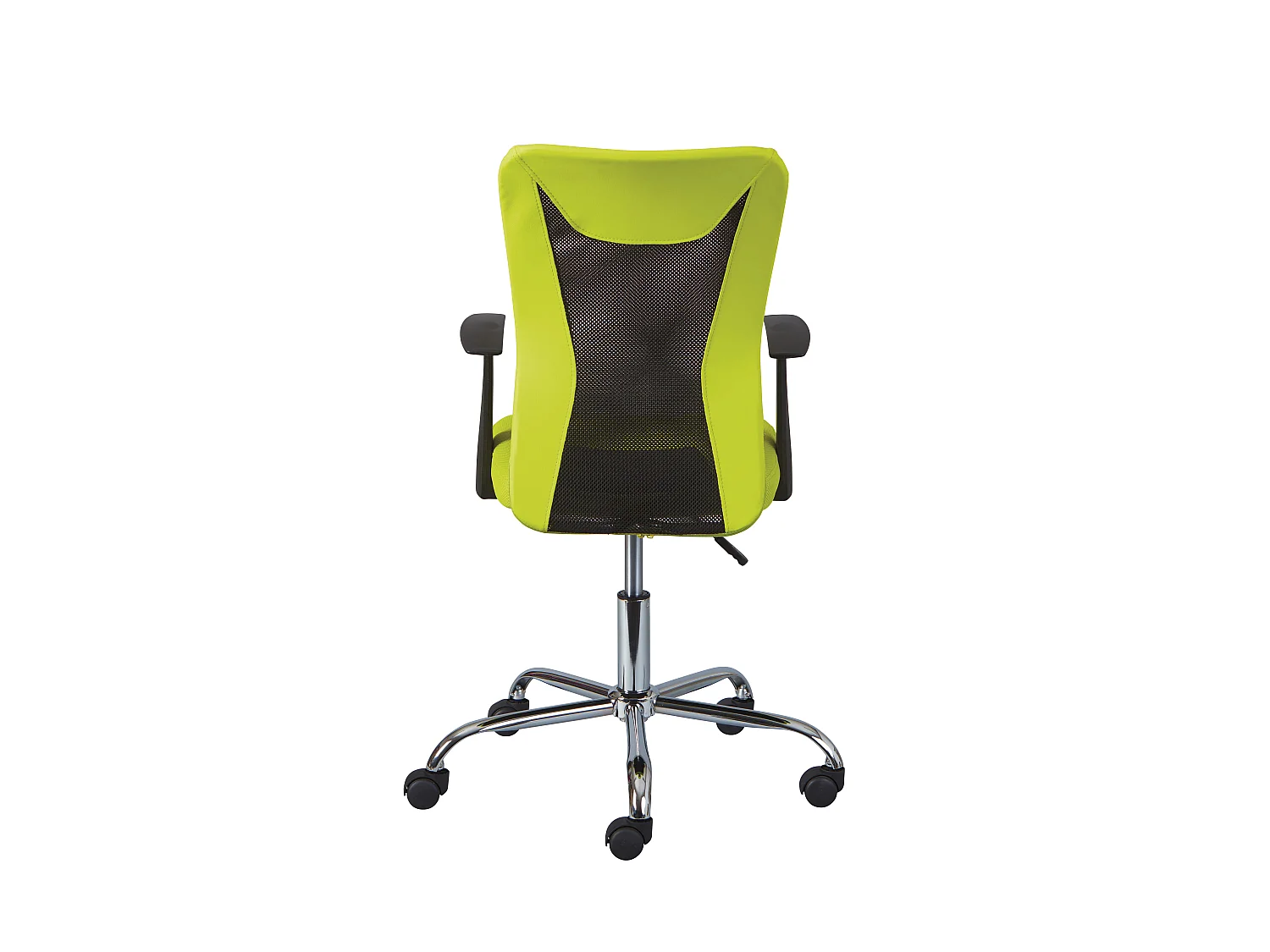 Dons Bürostuhl grün und schwarz.