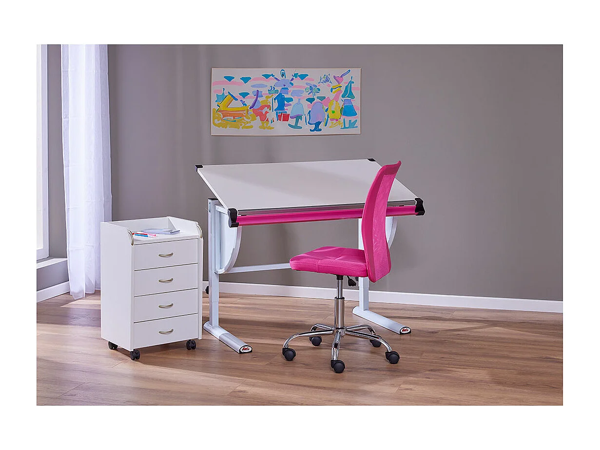 Bonan Chaise de bureau pour enfants, rose.