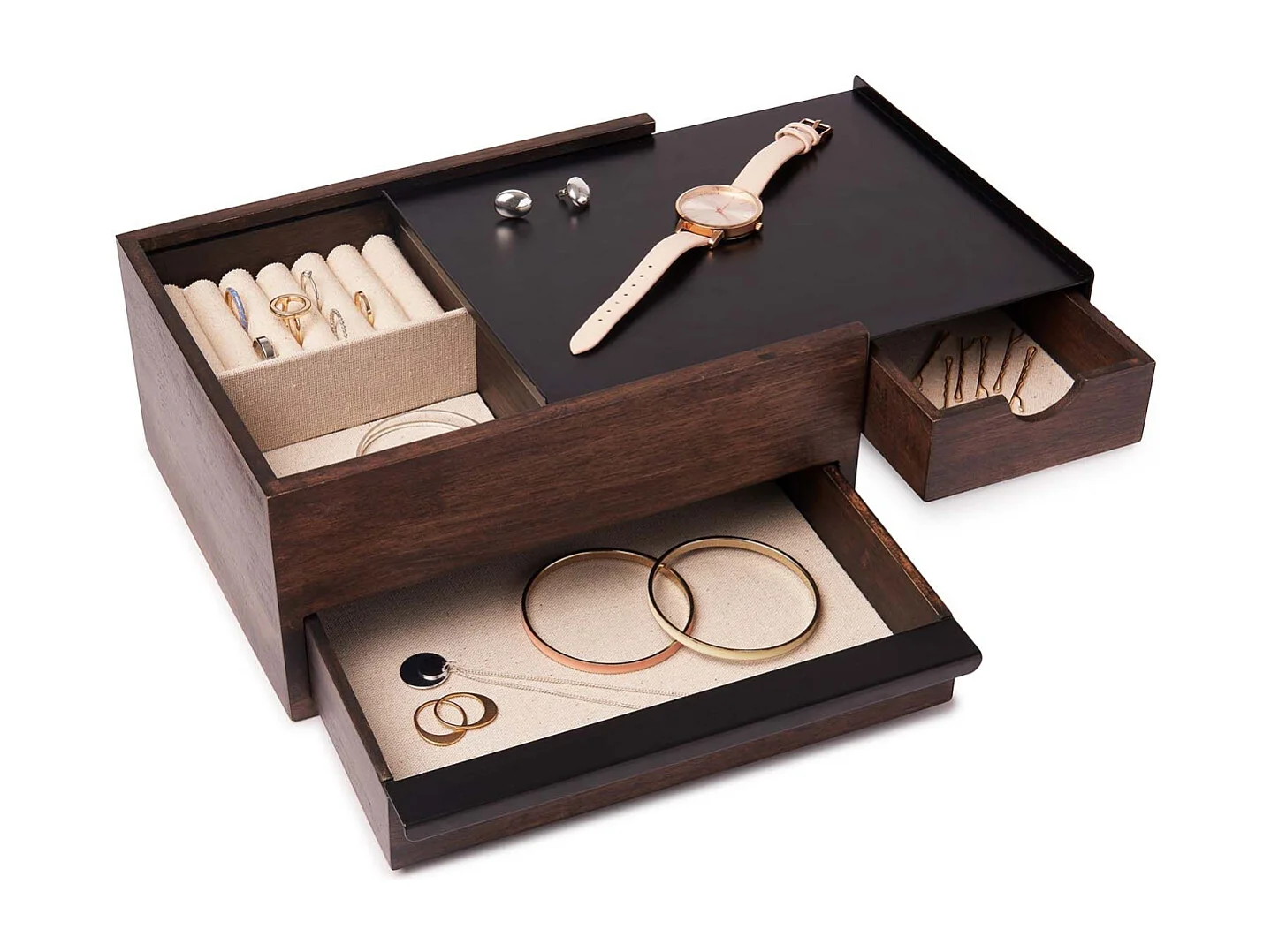 Boite à bijoux tiroir secret Stowit