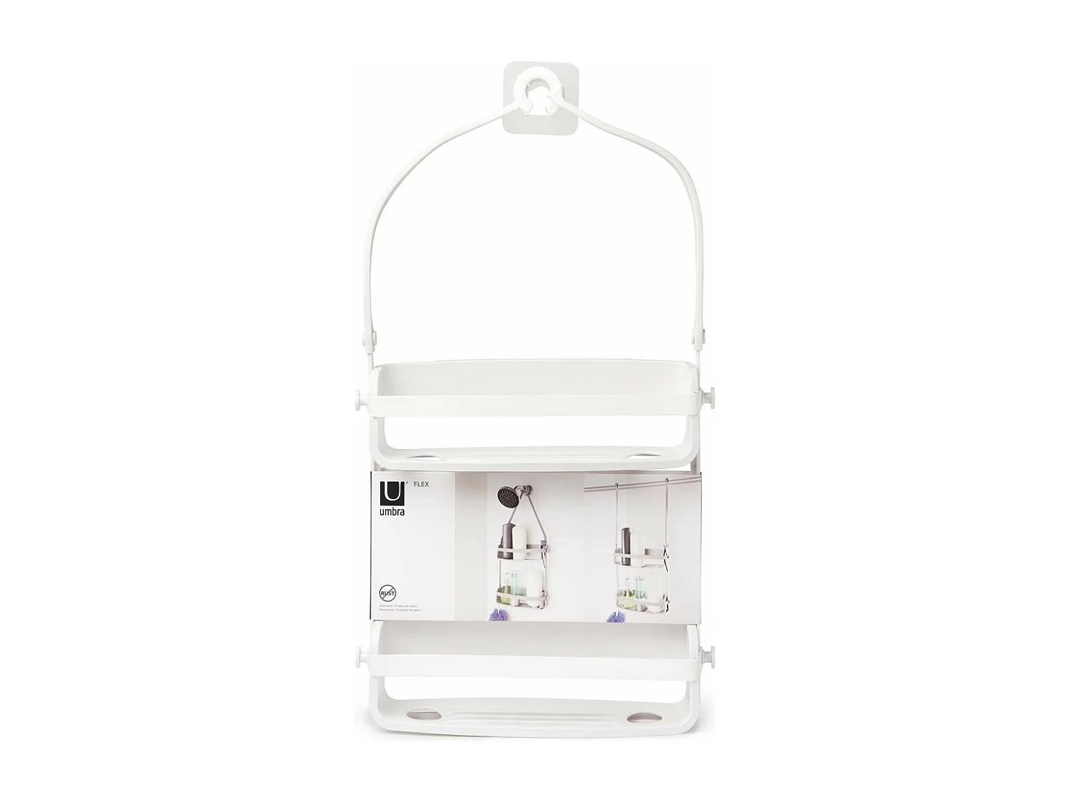 Soporte de accesorios de ducha Flex de 2 estantes