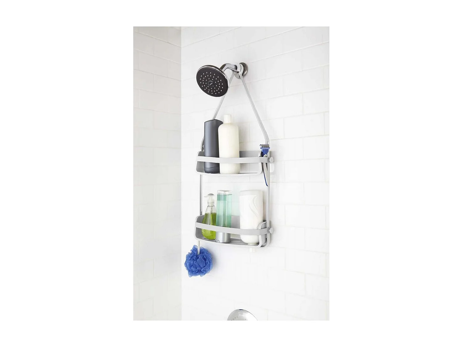 Soporte de accesorios de ducha Flex de 2 estantes