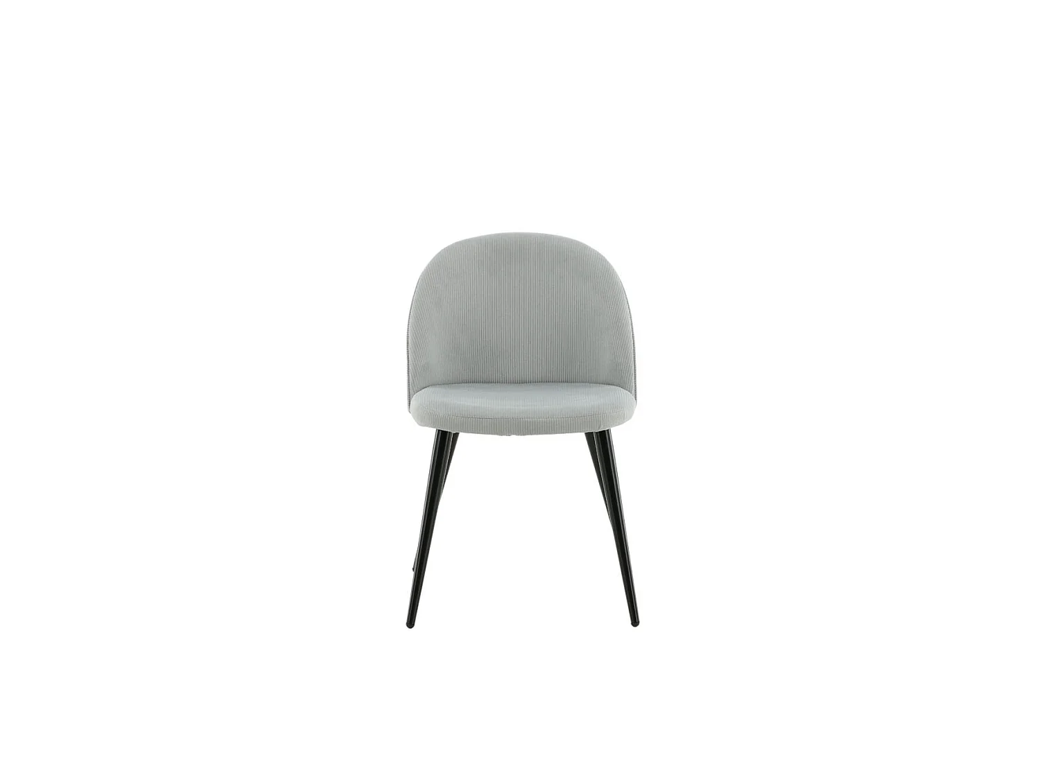 Velvet Chaise de salle à manger en velours, gris clair, noir.