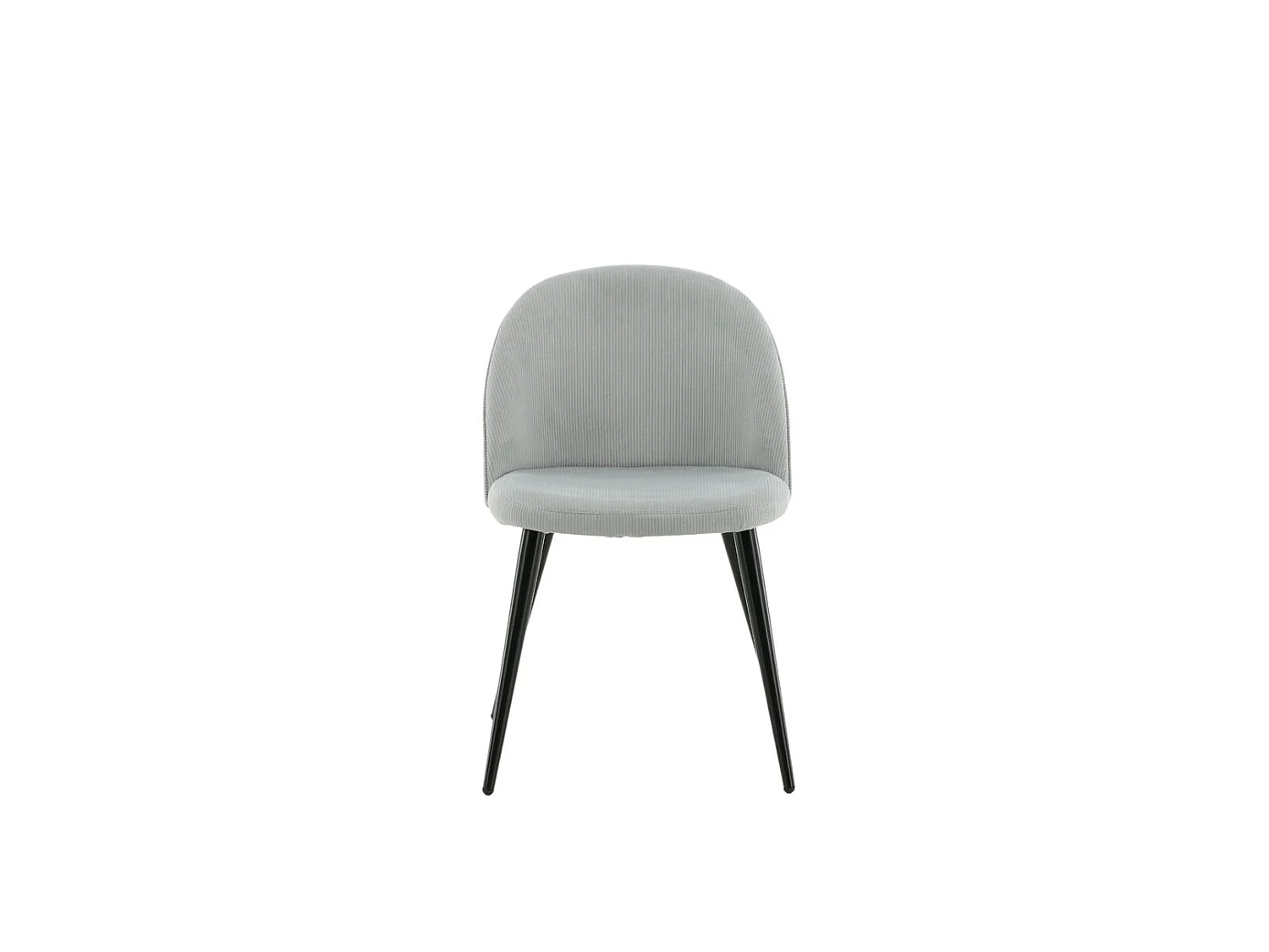 Velvet Chaise de salle à manger en velours, gris clair, noir.