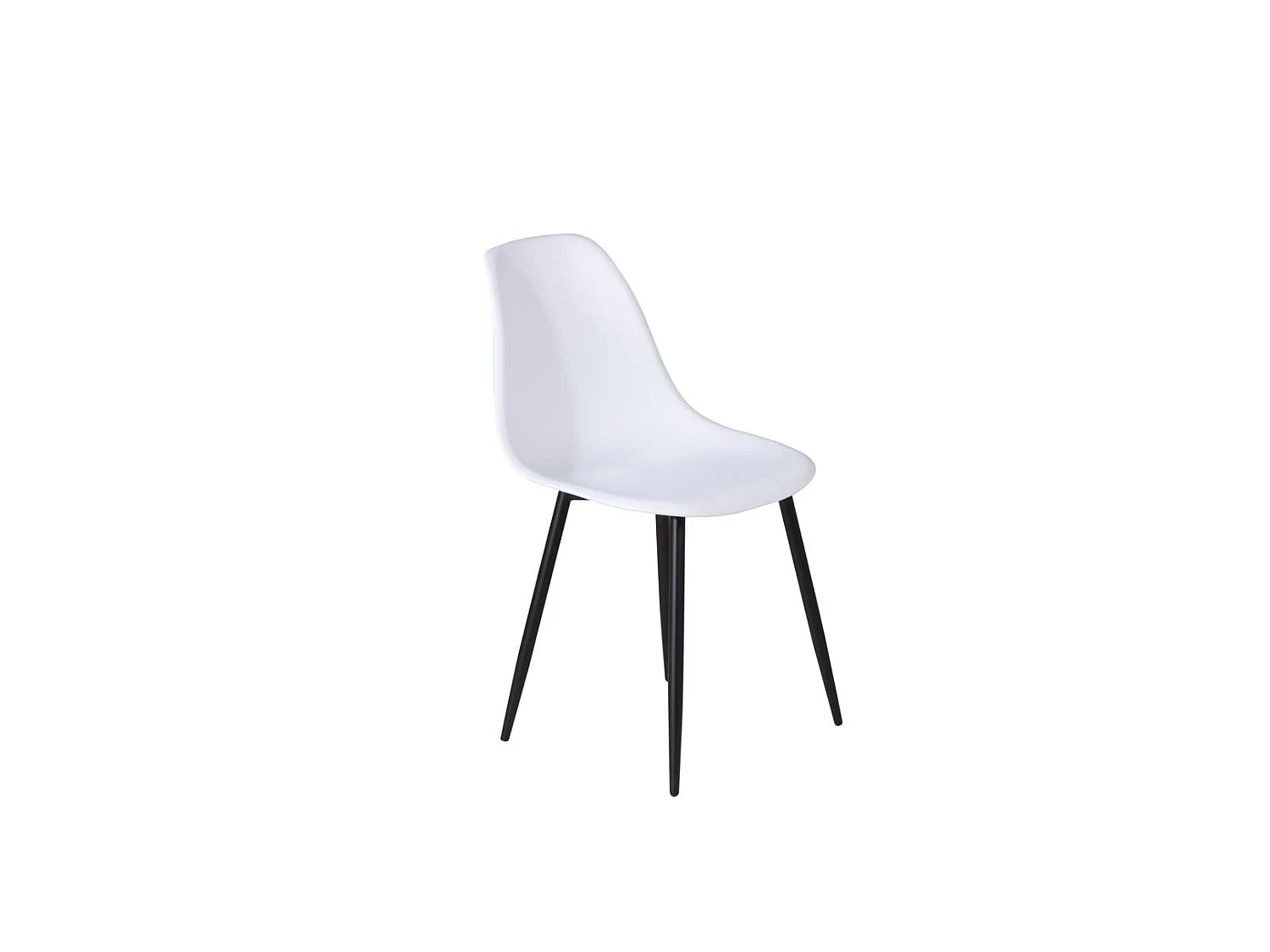 Polar Chaise de salle à manger, Chaise coque, blanc.