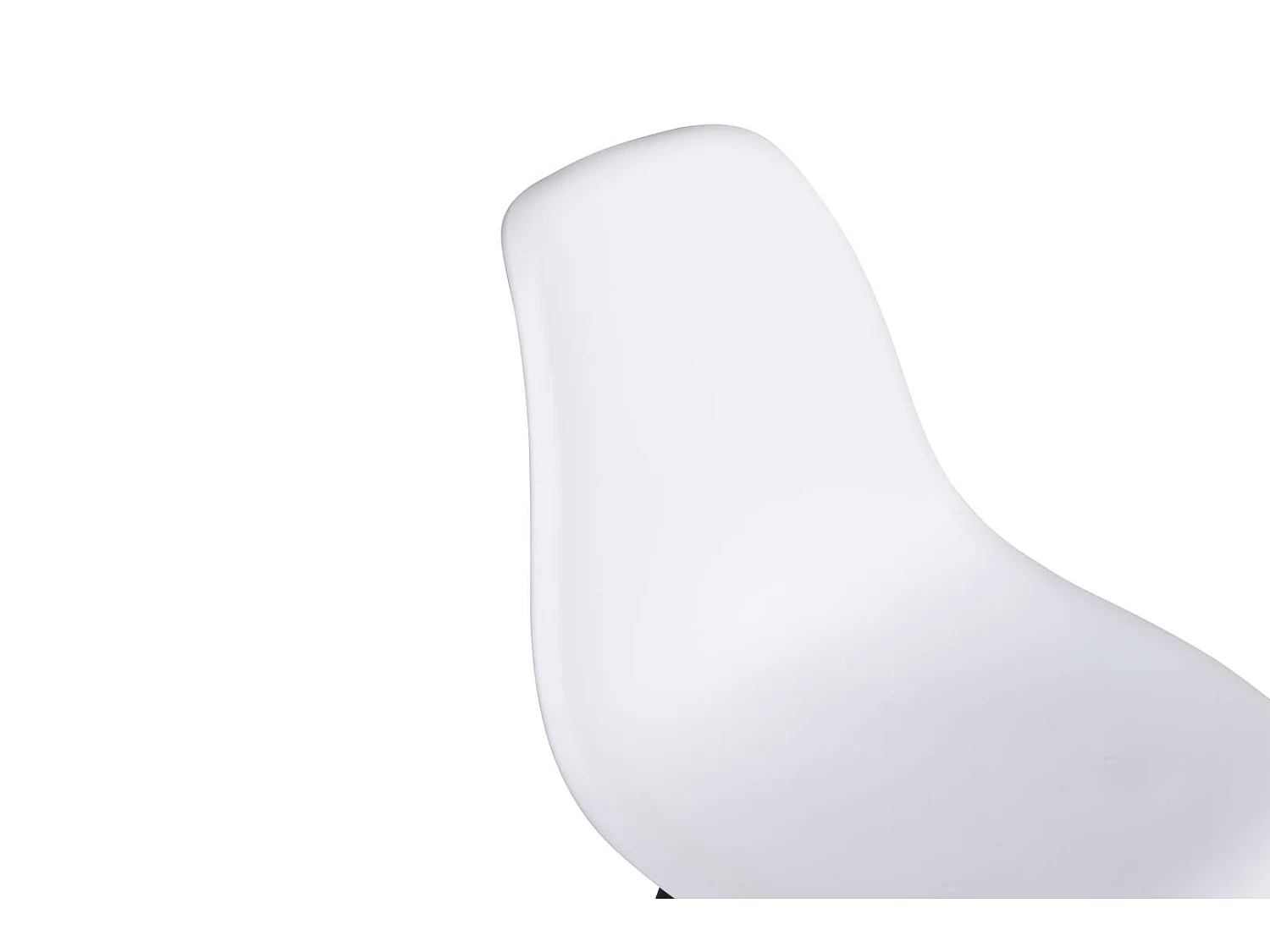 Polar Chaise de salle à manger, Chaise coque, blanc.