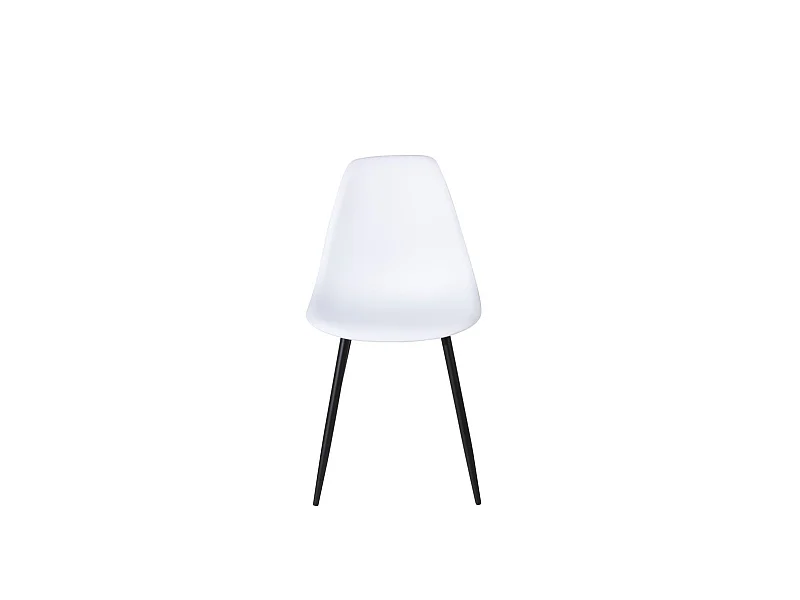 Polar Chaise de salle à manger, Chaise coque, blanc.