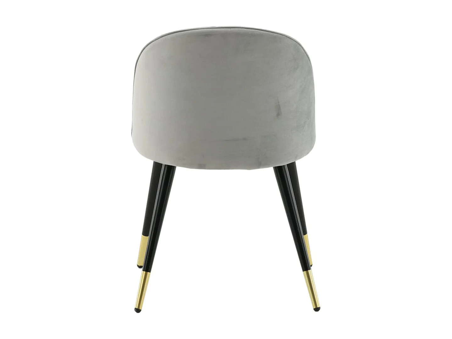 Chaises à manger lot de 2 Velvet noir, laiton et gris