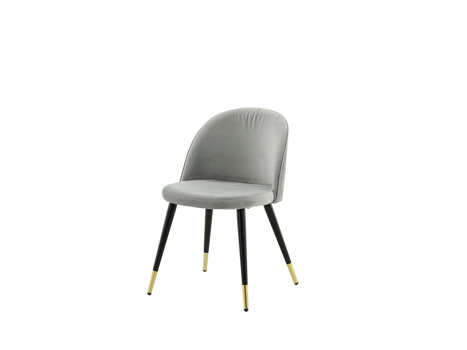 Venture Home Sedie da Pranzo 2 pz Velvet Velluto Nero, Ottone e Grigio